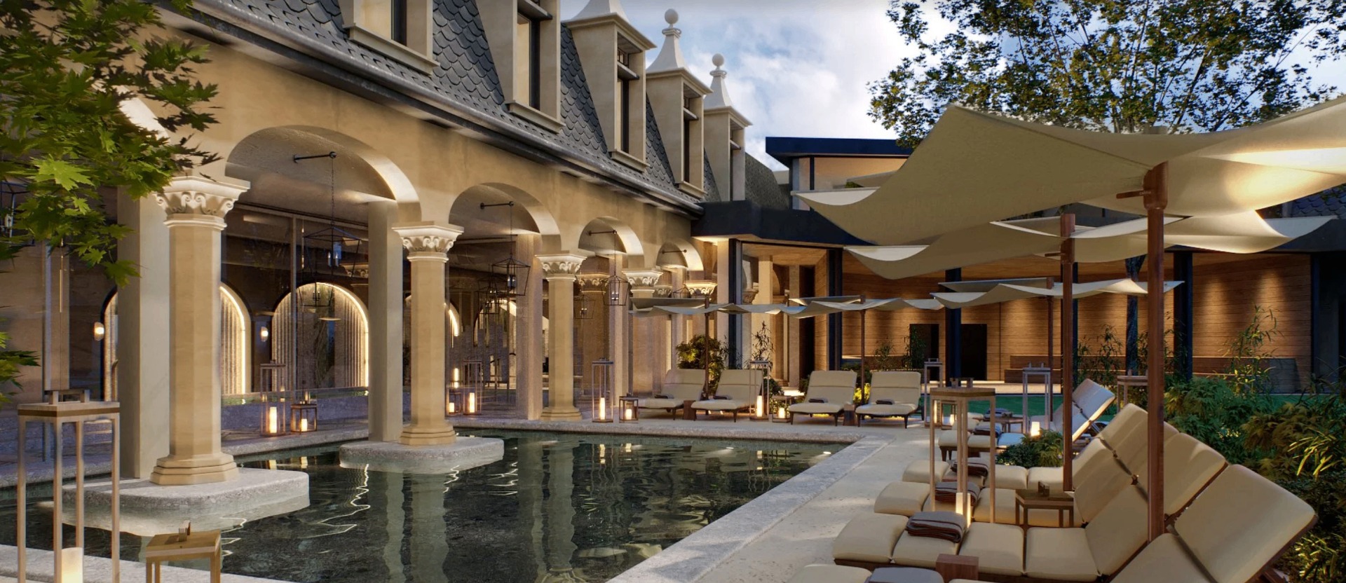De Montel Terme Milano courtyard